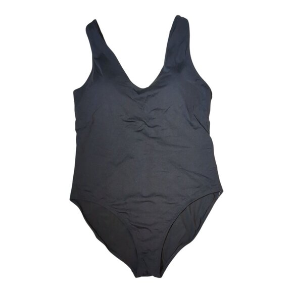 Athleta Seychelles One-Piece Swimsuit V-Neckline UPF 50+ Beach Pool Resort Size